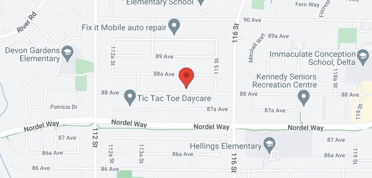 map of 11435 88 AVENUE